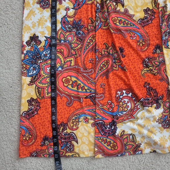 *NWOT* Venus Boho Paisley Twist Knot Front Detail Maxi Dress in Orange - Size S - Picture 9 of 14